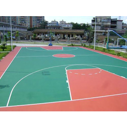 洛阳硅pu篮球场|河南博大塑胶工程公司|硅pu篮球场施工