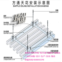 琦铝U型铝方通吊顶木纹U型铝方通天花幕墙弧型铝方通木纹定制缩略图