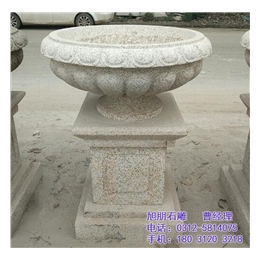 黄锈石花盆雕刻、旭朋石雕厂、西藏石雕花盆