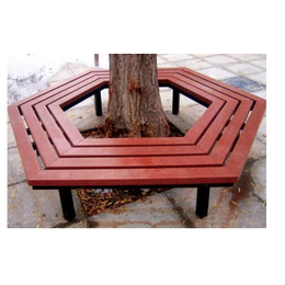 莱西户外公园围树休闲等候椅圆形树围椅实木防腐树围椅