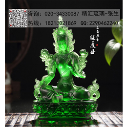 古法琉璃佛像批发 绿度母琉璃佛像 广州琉璃佛像生产厂家