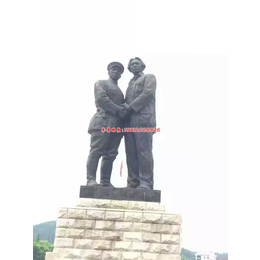 两位伟人雕塑广场人物铜雕