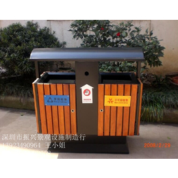 厂家*户外公共设备 收纳桶 垃圾箱 加工实木垃圾桶价格