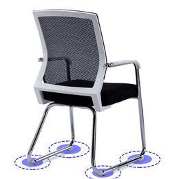 电脑椅家用职员椅子办公椅网布休闲老板椅四脚椅弓形座椅缩略图