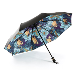 海螺创意遮阳伞防晒伞三折叠太阳伞防晒防紫外线小黑伞晴雨伞男女缩略图