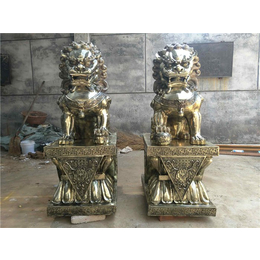 80公分铜狮子价格_上海80公分铜狮子_恒保发铜雕厂