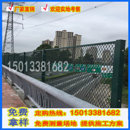 海口桥梁防抛网 高速公路防眩网施工方案 菱形钢板网 双圈护栏