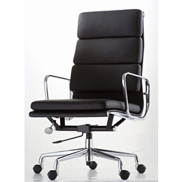 现代简约办公高背旋转椅 铝合金软包电脑椅办公椅
