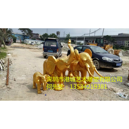 深圳雕工精湛玻璃钢大象雕塑厂家