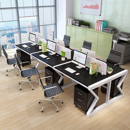 职员办公桌4人位电脑桌椅组合简约办公家具246人屏风卡座缩略图
