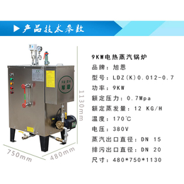 旭恩9KW电热蒸汽锅炉商用小型豆腐煮浆机电加热蒸汽发生器