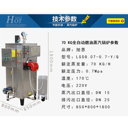 旭恩新款70KG燃油*蒸汽发生器全自动不锈钢小型烧油锅炉