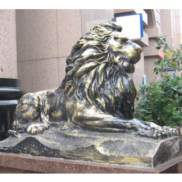 怡轩阁铜雕塑_大型铜狮子雕塑_普洱铜狮子雕塑