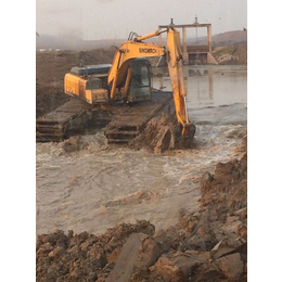 水上挖机租赁服务,新盛发水上挖掘机,扬州水上挖机租赁