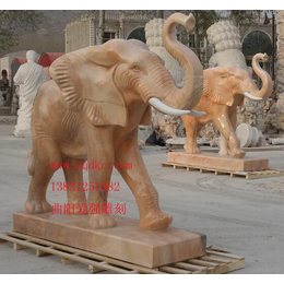 爱强石雕(图)|石雕大象门口摆件一对|内蒙古石雕大象