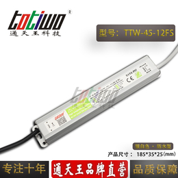 通天王12V3.75A银白色防水电源TTW-45-12FS