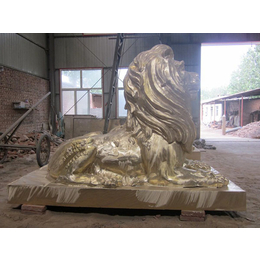 内蒙古铜雕狮子|泽璐雕塑|铜雕狮子定做