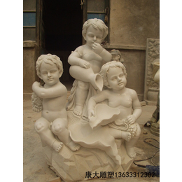 石雕人物 供应精美的石雕儿童人物雕塑 可定制