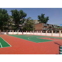 唐山硅pu篮球场、河南博大塑胶工程、硅pu篮球场造价