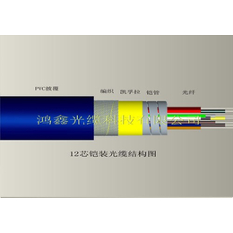 鸿鑫铠装光缆3.0mm铠装G652D 单芯光缆单模