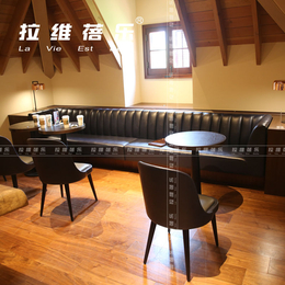上海星巴克咖啡厅沙发卡座靠墙卡座定做