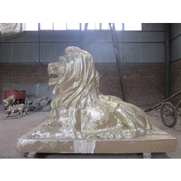 泽璐铜雕、大型铜狮子厂家、湖北铜狮子