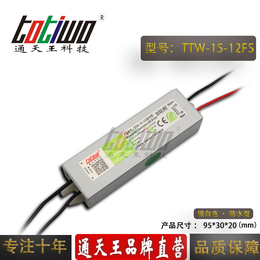 通天王12V1.25A银白色防水电源变压器TTW-15-12