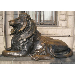 青铜狮子厂家,双鸭山铜狮子,怡轩阁铜雕制作