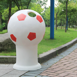 园林环卫设施玻璃钢足球垃圾桶蘑菇垃圾桶雕塑