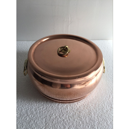 直径18cm 紫铜加厚纯手工 电磁炉铜火锅 分餐个人小火锅