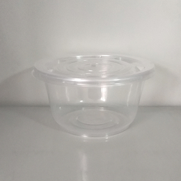 一次性餐盒打包碗圆形汤面带盖塑料汤碗360 500 999