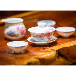 银银瓷器釉下五彩瓷茶具陶瓷工艺品批发现代中式功夫茶具套装定制缩略图
