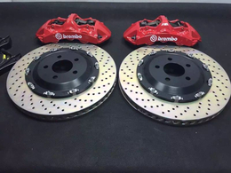 捷豹XJ前刹车升级****Brembo GT六活塞卡钳带仿伪卡