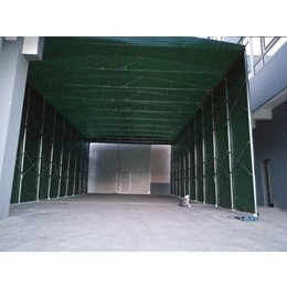 杭州市拱墅区  伸缩式停车活动棚  活动工地大型推拉棚  