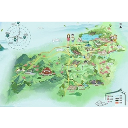 全国手绘地图智能导航游乐场导览图