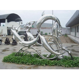 抽象不锈钢雕塑定制-济南宏观雕塑-潍坊抽象不锈钢雕塑