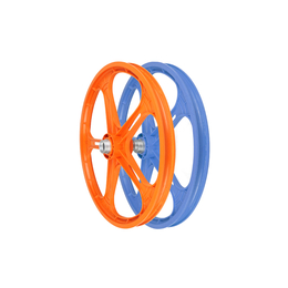 20寸耐动塑钢轮组不打气实心胎彩色高强度塑料轮毂DIY