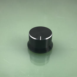 厂家*黑色铝合金帽型旋钮直径34mm高度18mm梅花圆孔