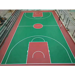 石家庄塑胶运动跑道 篮球场 铺设