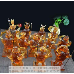 十二药叉神将琉璃佛像制作 古法烧制十二药叉佛像 北京佛像工厂