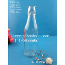 徐州生产250ml圆卡扣玻璃瓶玻璃橄榄油瓶生产商缩略图