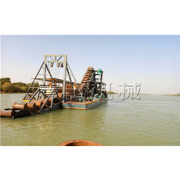 河南淘金船|河道链斗式淘金船价格|出口柬埔寨大型淘金船价格