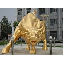 鹤壁4米铜牛雕塑-厂家支持定制-公司4米铜牛雕塑造型