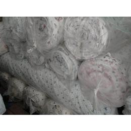 广东针织 夹棉面料 三层棉心形提花 加厚保暖服装棉布料环保