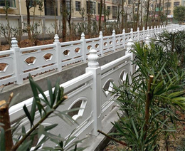 恒森供应扇形白色防腐耐久性水泥仿石栏杆护栏