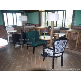 西安咖啡厅桌椅西餐厅实木桌椅定做