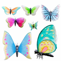 玻璃钢蝴蝶摆件、玻璃钢蝴蝶、发亮蝴蝶雕塑厂家供应(查看)