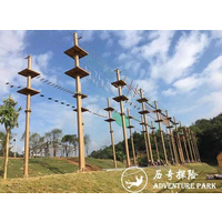 广西桂平西山泉汽车露营地高低空网阵、历奇探险塔、丛林探险项目已完美收官