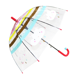 RST外贸出口欧洲卡通可爱彩虹云朵儿童阿波罗透明雨伞