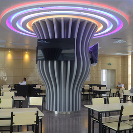 供应餐厅定制包柱铝单板 白色弧形铝单板